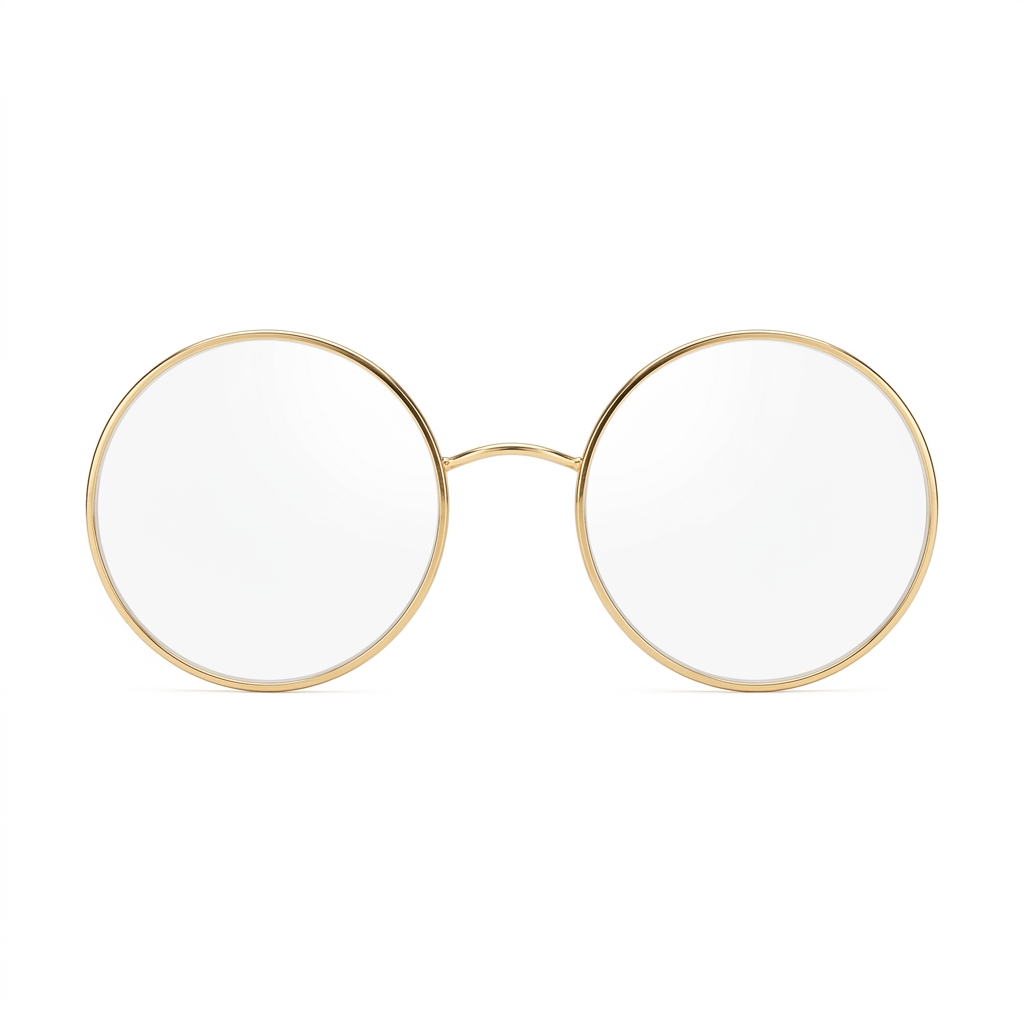 Round Gold eyeglasses frame